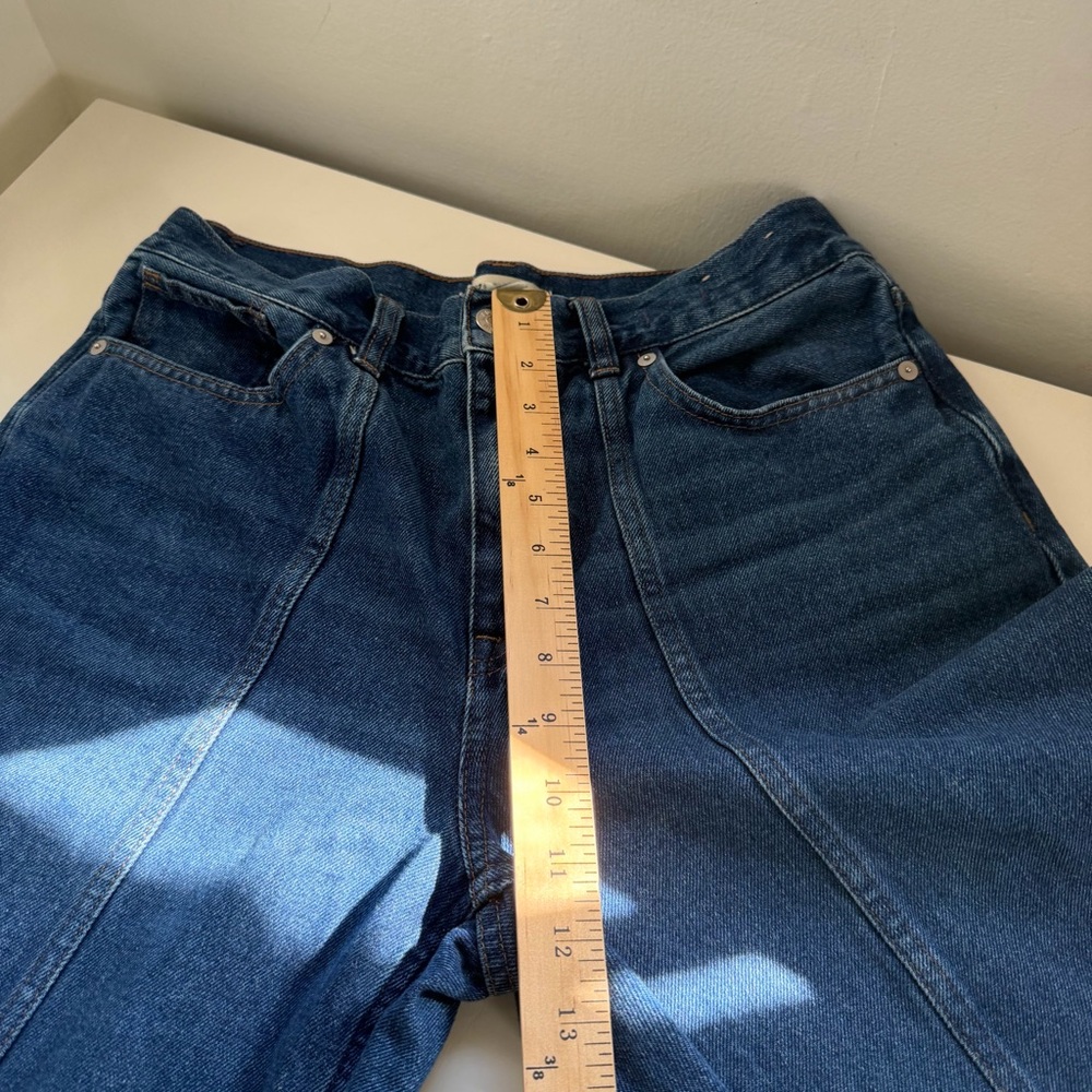 Madewell Superwide Leg Jeans High Waist Cotton Blue Denim Size 29 - Picture 8 of 12